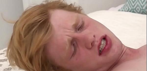  Red head guy bottoming for huge cock